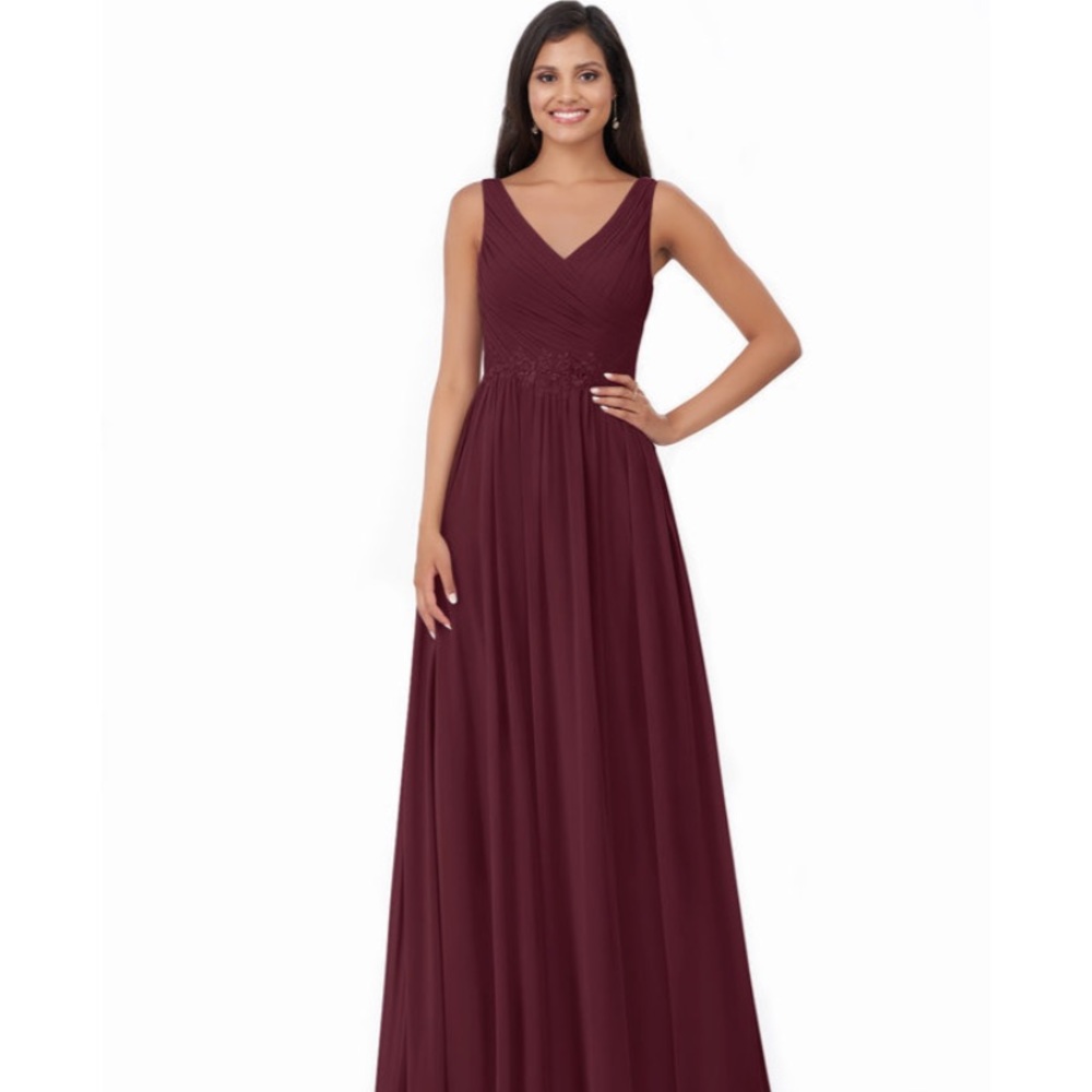 Azazie Robbie Dress Size 6 Cabernet
